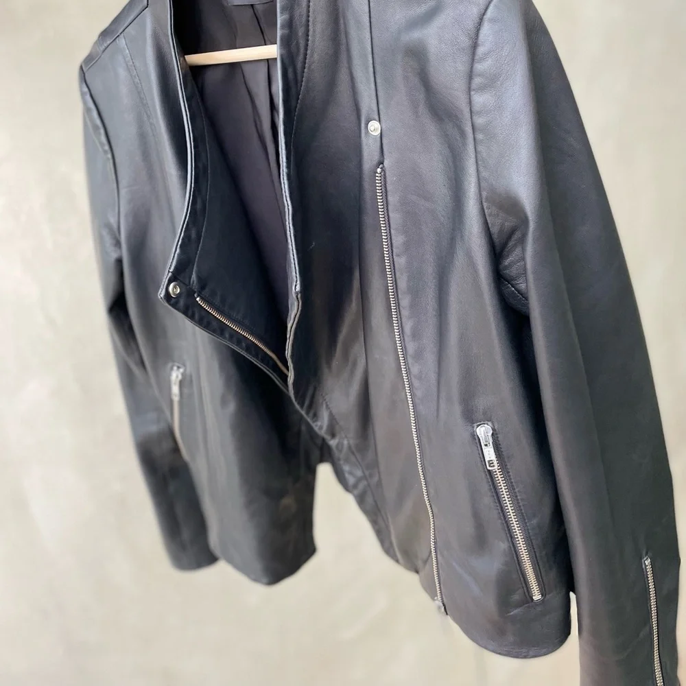 theory leather moto jacket - Picture 10 of 16